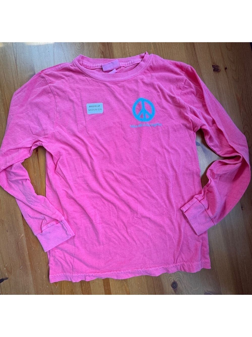 Breezin’ up kids pink long sleeve Avalon Tshirt nwt
